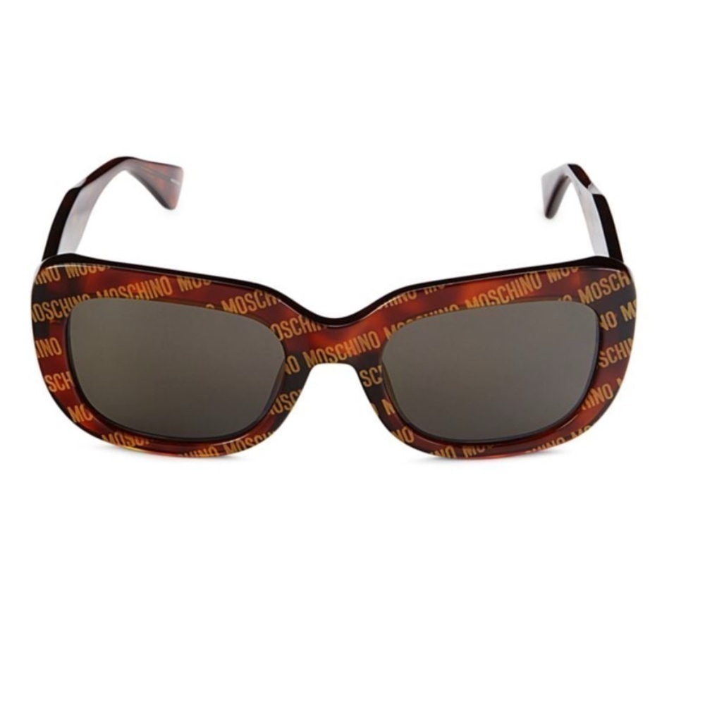NEW Moschino Logo Brown 53mm Sunglasses